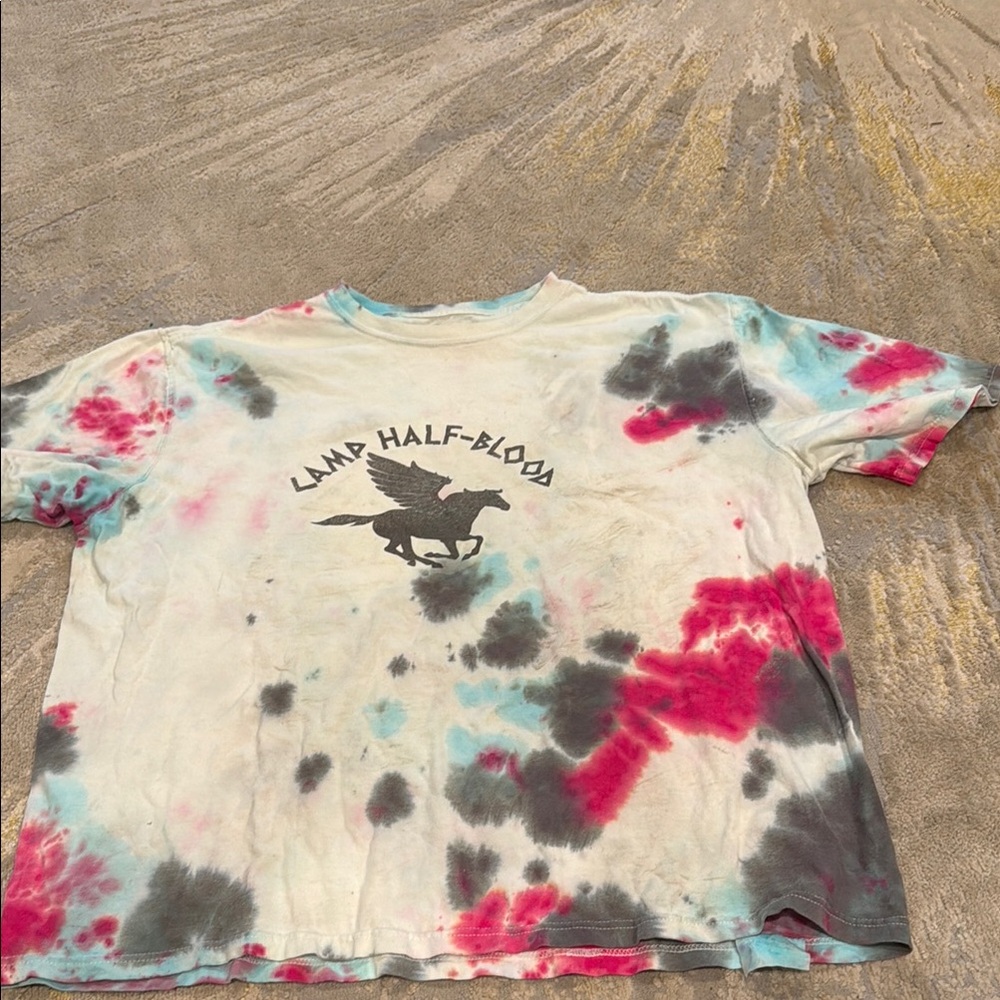 canp half-blood tie dye tee XL no holes some staining just adds to character